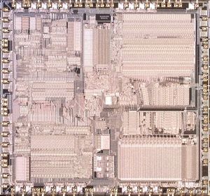 Intel 80387 CPU die image