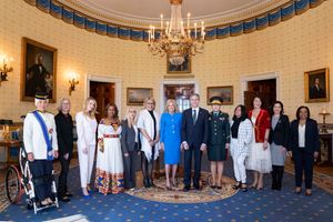 2023년 3월 백악관 이스트 룸에서 열린 제17회 국제 용기 있는 여성상 시상식