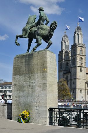 한스 발트만 기념비. 준프트 춤 켐벨의 젝세로이텐 행사. 2015년