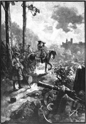 사보이의 외젠이 1717년 8월 16일 전장을 둘러보고 있다