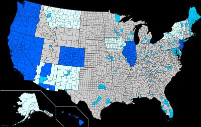 미국 내 주, 카운티 및 지방 수준별 결혼과 유사한 동성 파트너십에 관한 법률1