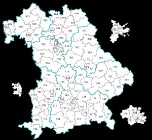 2018년 바이에른 주 의회 선거 선거구