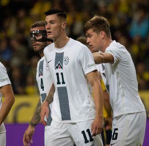 2022년 슬로베니아 대표팀 경기에서의 셰슈코(11번)