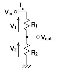 2개의 저항으로 구성된 전압 분배 회로