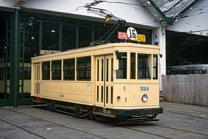 MTUB Woluwe에 있는 1934년 제작 ATB 표준 트램 1064