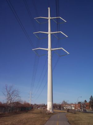 캐나다 퀘벡 주 몬트리올의 고압선