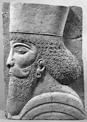 부조, 19세기 후반. 석회암. 브루클린 박물관