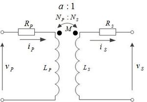 그림 2 비이상 변압기 회로도