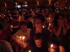 토요일 기도(빛의 축제)의 모습