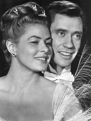 영화 홍보 사진 속의 잉그리드 버그만과 멜 페러