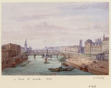 퐁 다르콜에서 본 아치가 5개인 다리의 모습.