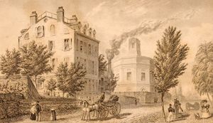 최초의 소방 저수지, 학교 뒤, 1831년