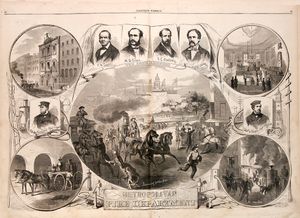 1866년 대도시 소방청의 공식 창설을 기념하는 원본 시트