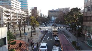 국도 제133호선 기점개항 광장 앞 교차로 (2015년 2월)