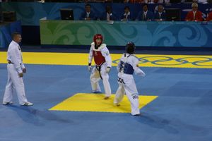 2008년 하계 올림픽 태권도 - 글래디스 모라 (콜롬비아, 청색) vs 양수쥔 (중화 타이베이, 적색)