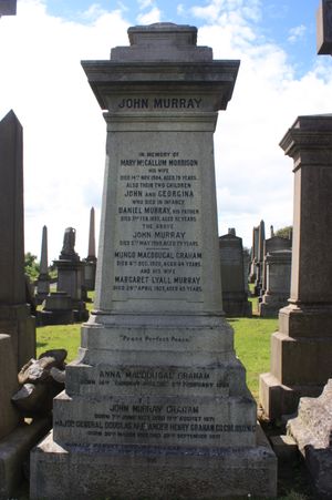 더글러스 그레이엄 소장의 묘, 글래스고 묘지.