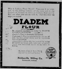 1916년에 노블스빌 제분 회사에서 낸 "다이아뎀" 광고
