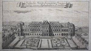 상 벨베데레궁, 1753년경 판화