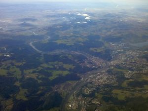 우스티나트라벰구의 항공 사진