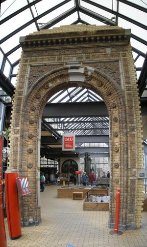 독일 기술박물관에 전시된 역 출입구의 일부