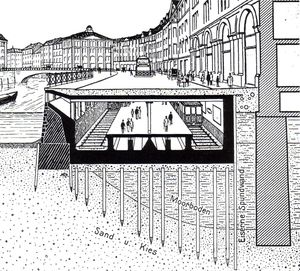 지하 안정을 위해서 쌓은 옹벽