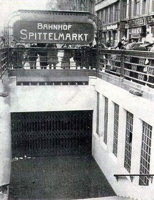 슈프레 터널 건설 당시 침수된 역