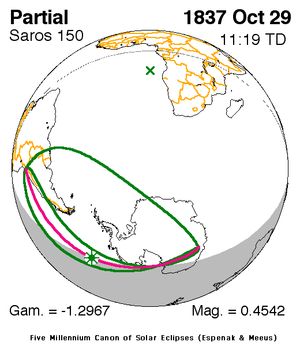 1837년 10월 29일 (사로스 150)