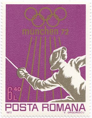 1972년 하계 올림픽 펜싱, 루마니아 우표
