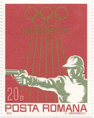 1972년 하계 올림픽 루마니아 우표의 사격