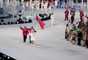 개막식에서 경기장에 입장하는 모로코 선수단