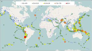 2015년 지진 지도