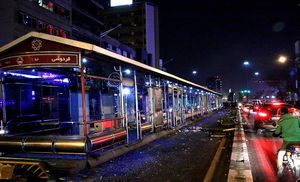 2018년 1월 테헤란 시위 중 테헤란 버스 급행 시스템 정류장 피해