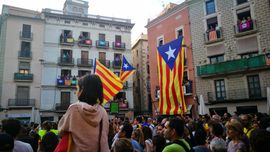 2017년 10월 3일 만레사에서 열린 시위.