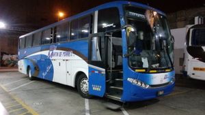 사고 당시와 유사한 산 마르틴 회사 소속 버스