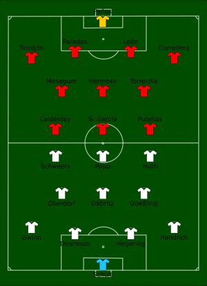 독일 대 스페인 경기 장면