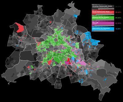 베를린 시의회 지역구별 선거 결과