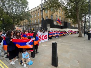 런던에서 열린 아르메니아 시위대