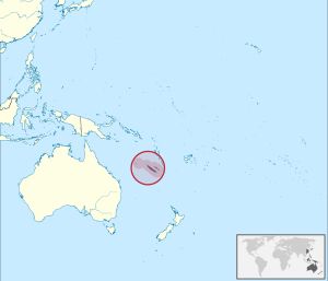 오세아니아 내 누벨칼레도니의 위치