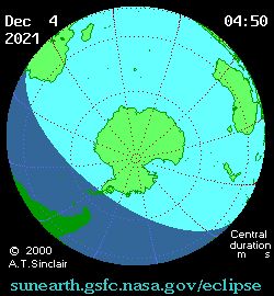 2021년 12월 4일 일식 경로 애니메이션