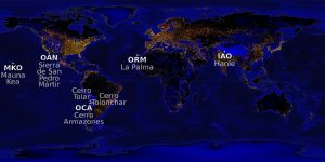 30미터 망원경 후보 부지 세계 지도