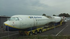 마지막 B&H 항공 ATR 72-212 (E7-AAD)가 독일로 운송되는 동안 해체되었다