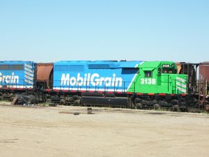 서스캐처원주 에일즈버리 소재의 라스트 마운틴 철도 SD40-3