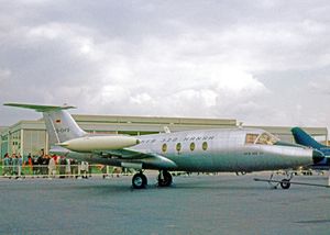 1964년 5월 하노버 에어쇼에서 전시된 HFB 320 한자 제트 프로토타입