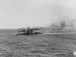 1915년 북해의 제4전투함대. 아진코트는 앞쪽에서 두 번째 배이다.