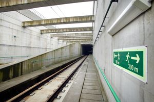 로테르담 공항 인근을 통과하는 HSL 자위트 터널 구간