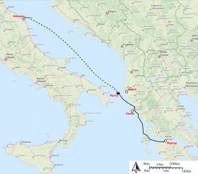 노먼 애틀랜틱 항로 및 사고 위치