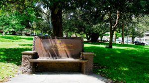 오스트레일리아 멜버른에 설치된 로타리 기념 좌석