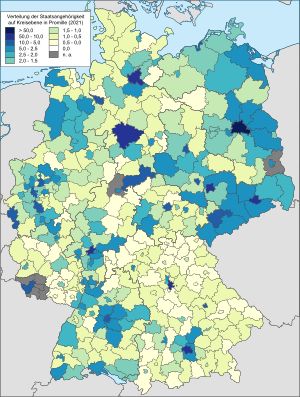 독일 내 베트남 국적자 분포