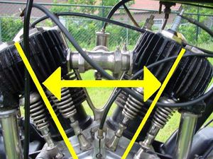 노란색 선으로 표시된 V-각도