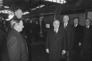 왼쪽부터 요제프 룬스, 피에트 더 용, 가스통 에이스컨스, 피에르 아르멜 (1969년)